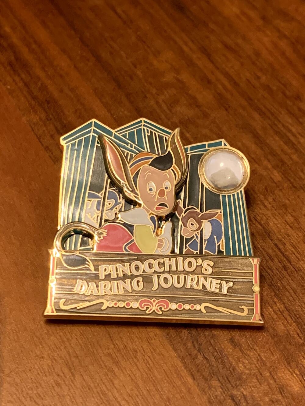 Pinocchio's Daring Adventure Piece of Disneyland History Disney LE Trading Pin